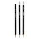 LAPIZ DE GRAFITO KORES TRIANGULAR NEGRO HB W ERASER (PIEZA)