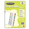 SEPARADOR BRISTOL WILSON JONES 31DIV. CEJA COLOR (Pieza)