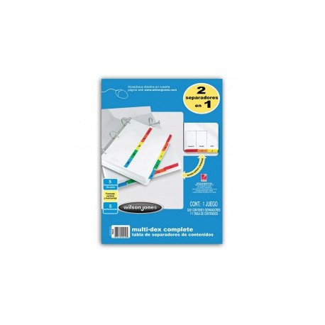 SEPARADOR WILSON JONES MULTIDEX 5 DIVISIONES