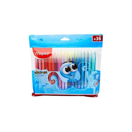 PLUMONES COLOR PEPS OCEAN CON 36 PIEZAS MAPED (PAQUETE)