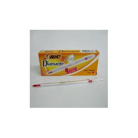 BOLIGRAFO BIC PUNTO MEDIANO DIAMANTE ROJO (Pieza)