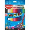LAPICES DE COLORES MAPED DE MADERA 36 PIEZAS CARTON (CAJA)