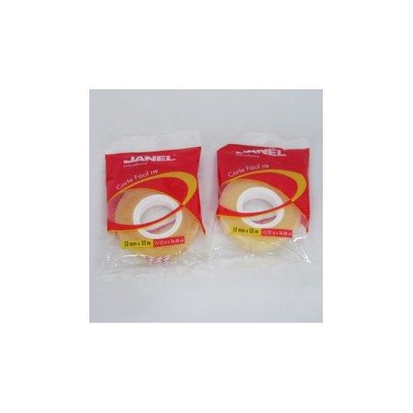 CINTA ADHESIVA 119 DIUREX JANEL CORTE FACIL 12MM X 33MTS (PIEZA)