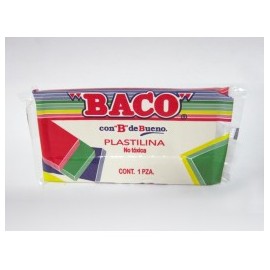PLASTILINA MARQUETA BACO 140GRS BLANCO