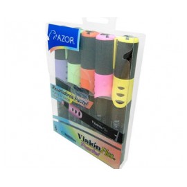 MARCADOR RESALTADOR VISION PLUS COLORES PASTEL CON 5PZ