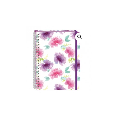 CUADERNO PROFESIONAL ESPIRAL DOBLE 100H C5MM FLORAL PRINTAFORM
