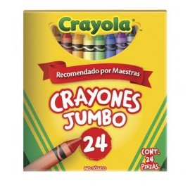 CRAYONES JUMBO CRAYOLA CON 24 COLORES