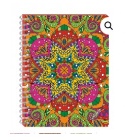 CUADERNO PROFESIONAL ESPIRAL DOBLE 100H C 7MM MANDALA PRINTAFORM