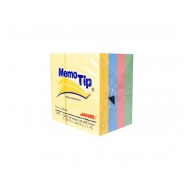 NOTAS ADHESIVAS JANEL MEMOTIP MINICUBO PASTEL 2X2 400HJS