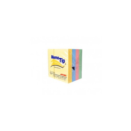 NOTAS ADHESIVAS JANEL MEMOTIP MINICUBO PASTEL 2X2 400HJS