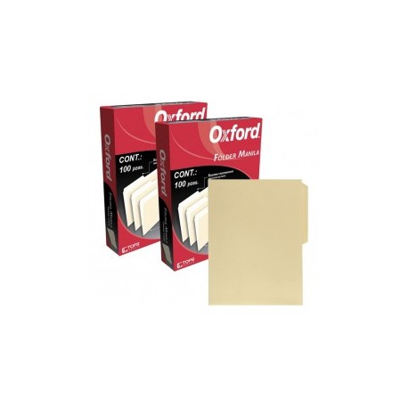FOLDER DE CARTULINA CARTA CREMA OXFORD